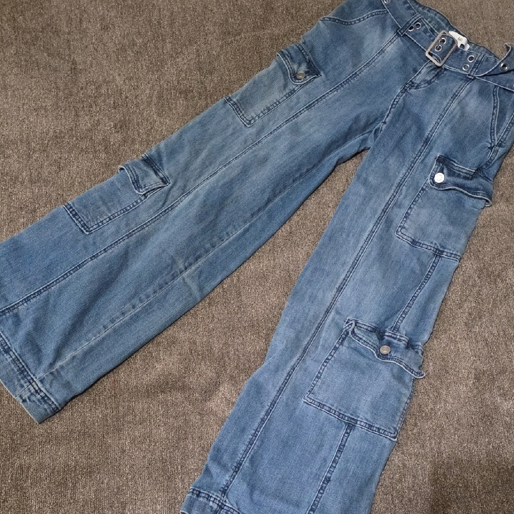 BP Relaxed Fit Blue Cargo Jeans